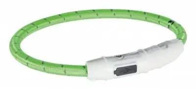 Купить СКИДКА trixie мигающий ошейник usb нейлон для собак, зелёный