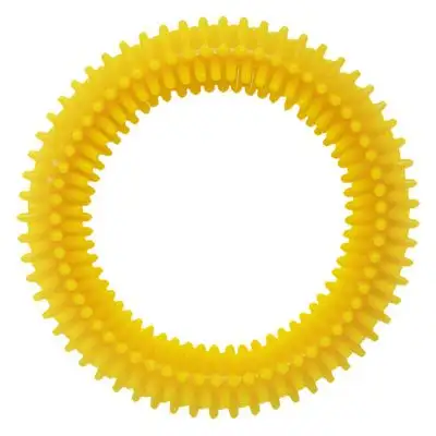 Купить СКИДКА tappi игрушка для собак "Сириус", кольцо с шипами, желтое