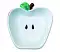 Mr.Kranch Яблочко миска керамическая для собак и кошек, белая