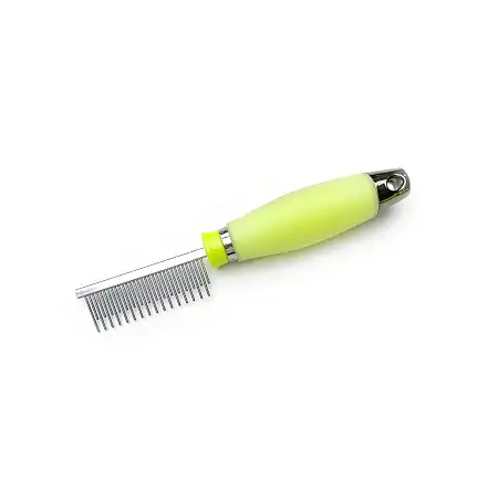Купить petstar расческа для собак и кошек разнозубая 32 зубца, с силиконовой ручкой