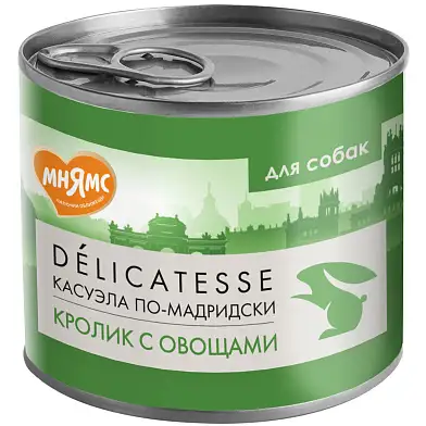 Мнямс консервы для собак всех пород "Касуэла по-мадридски" (кролик с овощами)